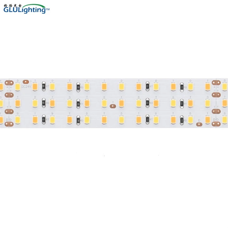 Bande LED hybride CRI 2835 élevée 360 ​​LED 24 V triple - rangées avec norme UL