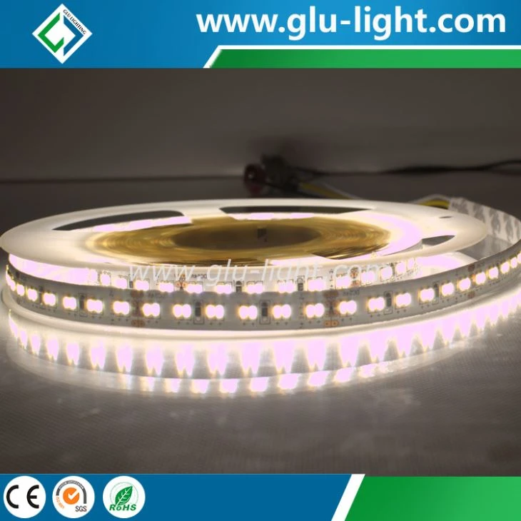 High CRI Ra95 240leds/m single row 3014 bi color led ribbon light